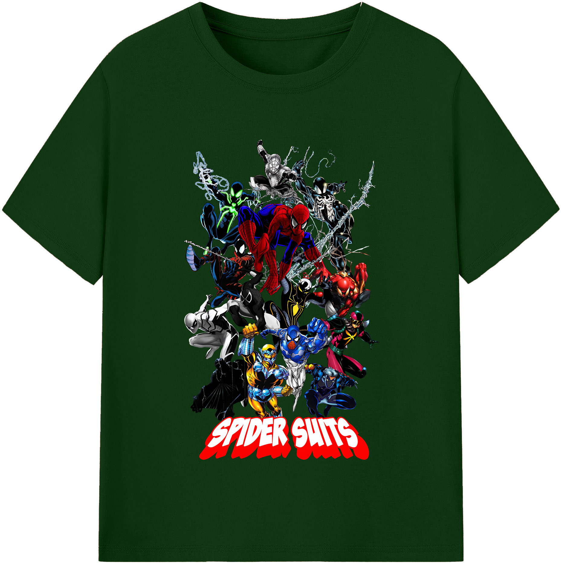 （画像用） Spider Man スパイダーマン 綿100％半袖Tシャツ（フロントプリント）